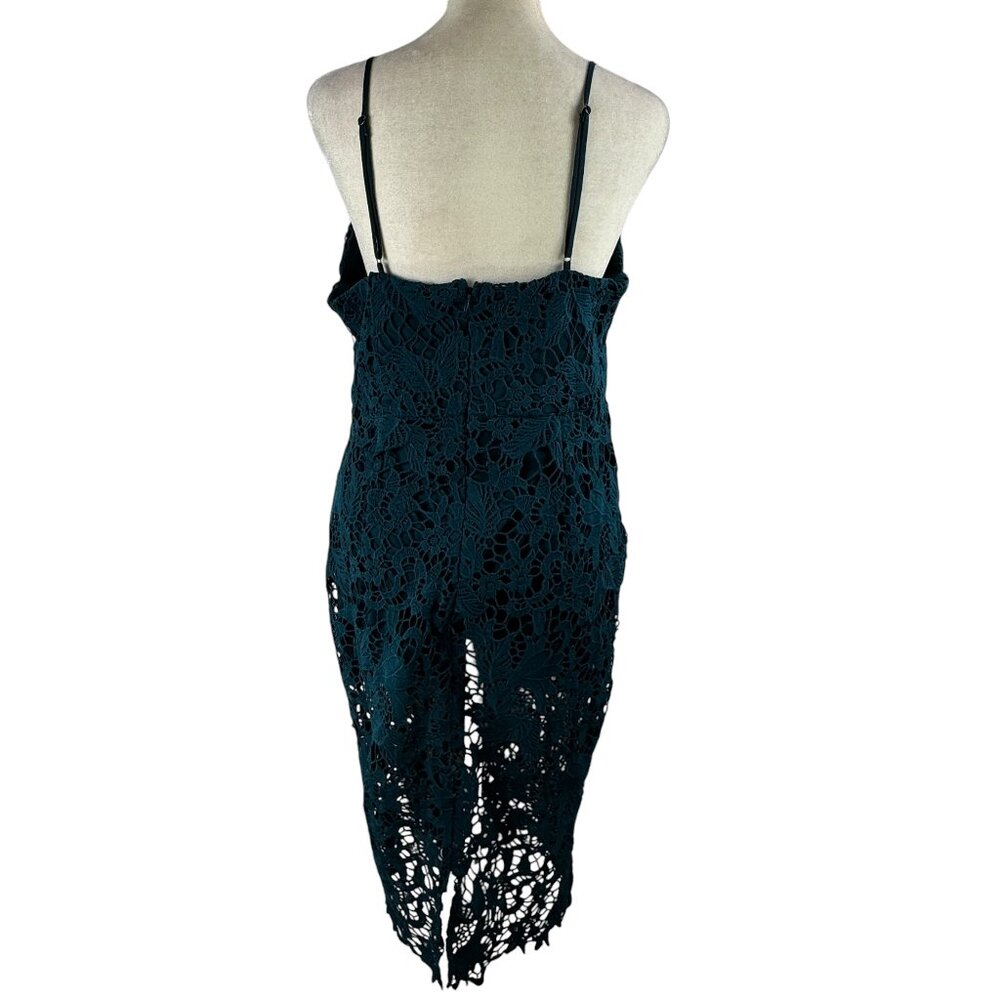 Beautiful! NWT LUSH Teal Blue Green Lace Midi Dress Size Large - Picture 5 of 16